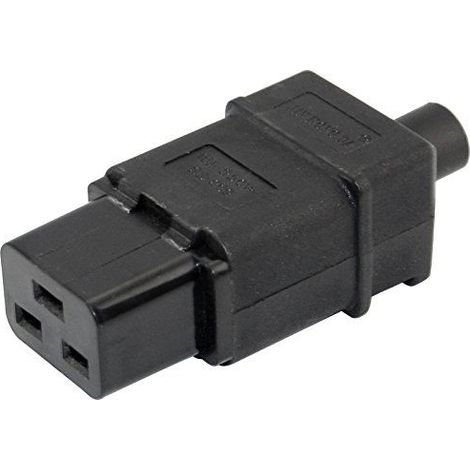 Conector alimentacion C19 hembra  Negro 16 A (1/4)
