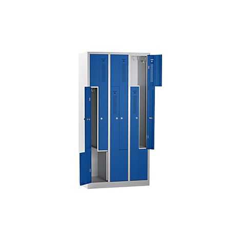 eurokraft basic  Armadietto a Z Amsterdam  3 scomparti  grigio