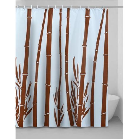 Tienda de ducha Bamboo en PEVA 180 x 200 cm con ganchos