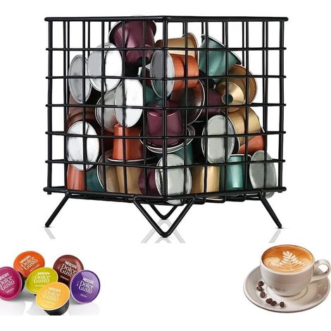 Kaffeekapselkorb, großer Organizer für K- und Espressokapseln, für die Arbeitsplatte