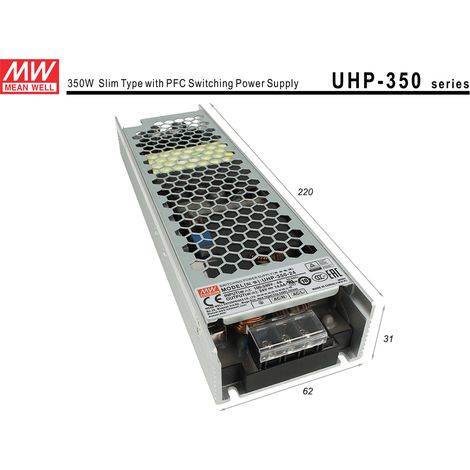 Alimentatore MW MEAN WELL CV 24V 350W 14,6A Senza Ventola UHP-350-24 Trasformatore Da AC 220V A DC 24V Per Luci Led Interno (1/3)