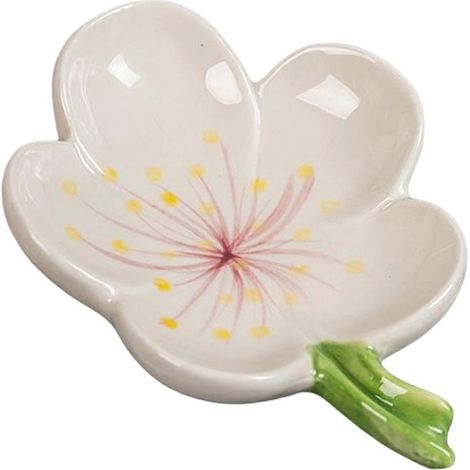 Porte-savon carré en céramique en forme de fleur, nouveau porte-savon avec égouttoir, ne retient pas l'eau, pour salle de bain, maison (1/5)