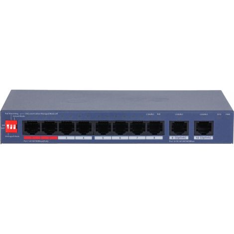 Dahua CS4010-8ET2GT-110 Switch Cloud Managed 10 Porte con 8 PoE 110W, 2 Gigabit Uplink, Hi-PoE 90W e VLAN