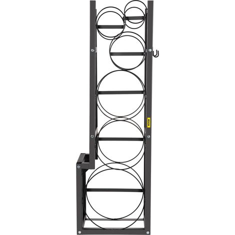 Support de rangement pour bouteilles de fluide frigorigène, 1x22,7kg, 2x13,6kg et 3 petites bouteilles, rack pour bouteilles de gaz 123x38x28 cm, pour stockage oxygène azote (1/5)