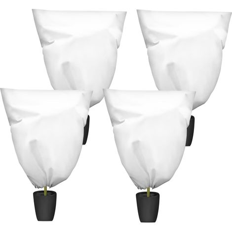 sacs de protection contre le gel en polaire pour plantes x l'hiver avec cordon serrage 120 cm 140 cm Lot de 4 (1/5)