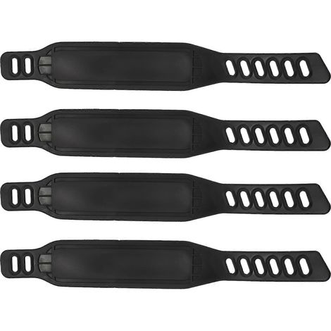 4 paires de sangles de pédales de vélo d'appartement élargies pour vélo stationnaire