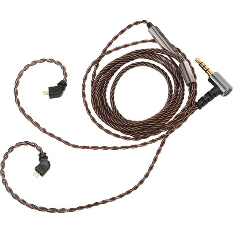Câble de mise à niveau pour écouteurs, connecteur coudé 2 broches 0,78 mm/3,5 mm, avec micro intégré pour AS10, AS06, ZST, ZS3 et ES4. (1/5)