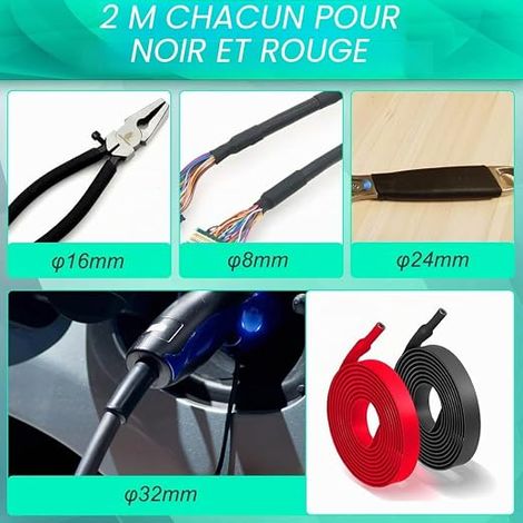Gaine Thermorétractable Batterie 70mm Bleu (1/3)