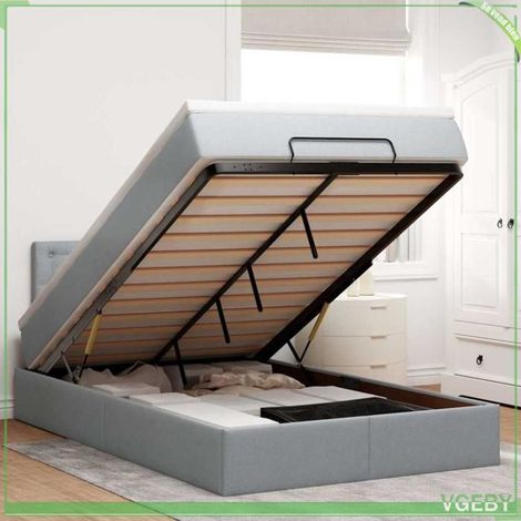 Lit ottoman - 3312464 - 120x200 cm - Rangement hydraulique - Matelas 20 cm ressorts ensachés (1/5)