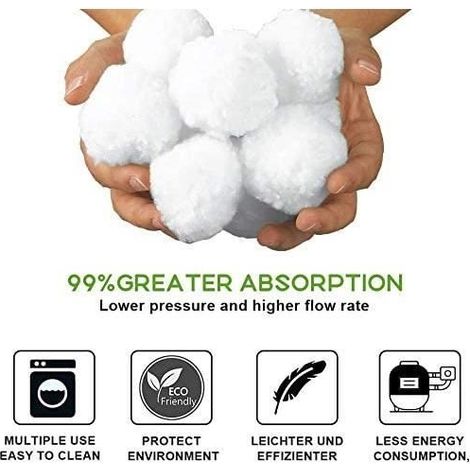 700g Poolfilterbälle, Filterbälle, Faserfiltermaterial für Schwimmbäder, Sandfilter, Filtration von [256] (1/3)