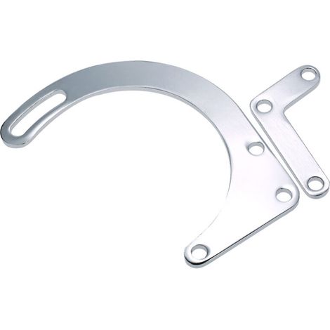 SBC Chrome Bow Mount Alternator Bracket SWP SB Replacement for Chevy 350 Short Water Pump (1/5)