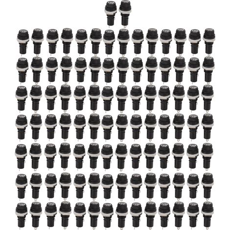 100pcs 5x20mm Porte-fusible 10A 250V Montage sur panneau électrique pour équipement électronique et machines de soudage (1/5)