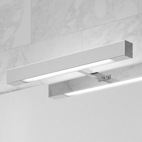 Spot LED pour miroir rectangulaire chromé 30cm