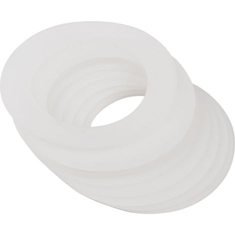 Lot de 10 joints de rechange en silicone blanc pour couvercles de bocaux - Étanches - Couvercles de conserve, ustensiles de cuisine, conserve, couvercles (7,1 cm) (1/5)