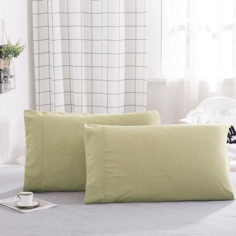 1 Parure de lit, Drap-housse, 152x203+35cm, Polyester, 2 Taies d'oreiller, 50x76cm, Chambre à coucher (1/4)