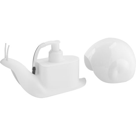 Wandmontierter, schneckenförmiger Flüssigseifenspender, Lotionpumpe für Bad und Dusche, weiß, 1 Stück (1/5)