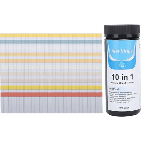 100 bandelettes de test 10 en 1 pour piscine, spa et jacuzzi : test rapide et précis. (1/5)