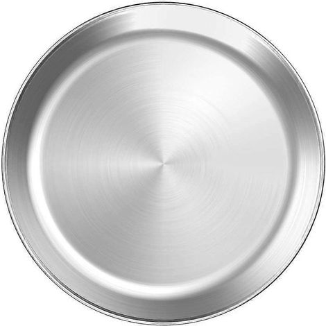 Assiette ronde créative (1 pièce) pour servir des aliments grillés ou des grillades.-30x30cm-Silver