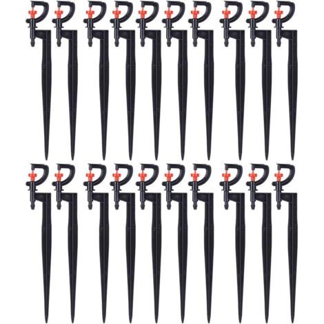 20pcs G - type petite roue rotative pulvérisateur, 18cm au sol tige micro - pulvérisation horticulture arrosage atomisation (1/5)