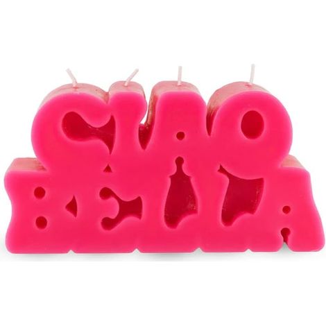 WD LifeStyle Candela Profumata Decoro Ciao Bella 19,8 x 4,8 x 9,8 Cm Paraffina Frutto del Drago e Pompelmo