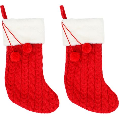 Chaussette De Noël - Pour Décoration De Fête - Idéale Pour Arbre De Noël, Cheminée, Escalier - 1 Pièce (1/5)