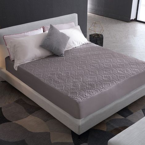 Protector De Matelas - Housse Ajustable Impermeable En Coton - Pour Lit Plateforme - 90x200+30 cm (1/5)