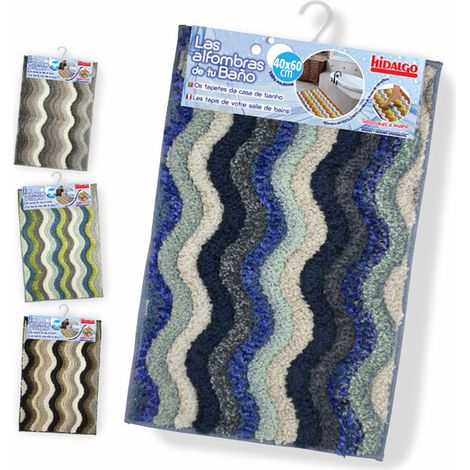 Tappetino da bagno antiscivolo a zig zag, modelli diversi, colori assortiti, 40 x 60 cm