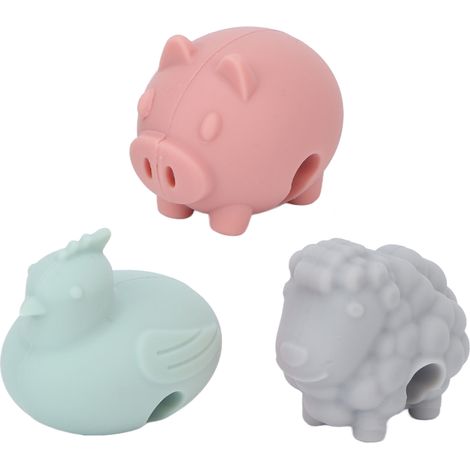 Lot de 3 pinces anti-débordement en silicone, en forme d'animaux mignons, pour couvercles de casseroles - Accessoires de cuisine (1/5)