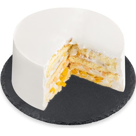 Plateau Tournant Ardoise - 1 Pièce - Style Rustique Moderne - Rotation 360° - Apéritif et Dessert - Diamètre 30 cm Noir (1/5)