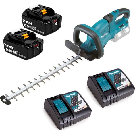Makita DUH551PT2 Twin LXT 18v / 36v Li Ion Hedge Trimmer 2 x 5.0ah 2 x Chargers (1/4)