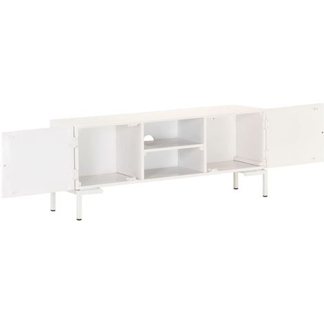 Maison Exclusive - TV-Schrank Weiß 115x30x46 cm Massivholz Mango