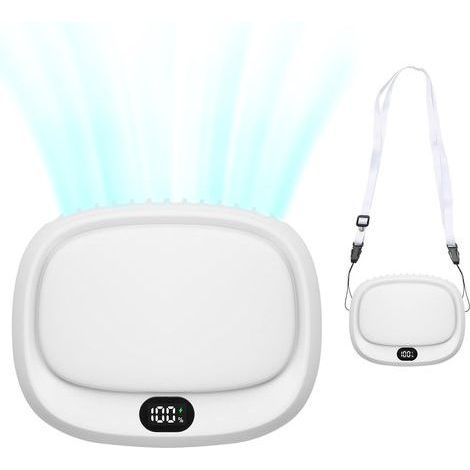 USB Tischventilator leise Mini Ventilator für Schreibtisch mit 5 Geschwindigkeitsstufen mit LED-Anzeige für Home Office, Schlafzimmer & Tisch PC, Weiß (1/5)