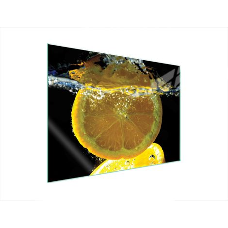 GLASSCHUTZPLATTE FÜR HERD 70x52 ZITRONE