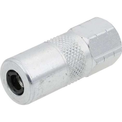 Embout de pompe à graisse 1/8 BSP – Acier souple trempé – Clapet anti-retour à bille – Usage professionnel haute pression