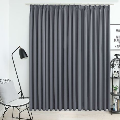 Verdunkelungsvorhang mit Haken Grau 290 x 245 cm CFW416269 (1/5)