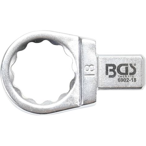 BGS Einsteck-Ringschlüssel 18 mm Aufnahme 9 x 12 mm - 6902-18 (1/3)