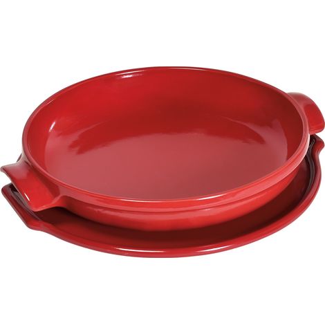 Set tarte tatin céramique rouge Grand Cru Emile Henry (1/2)