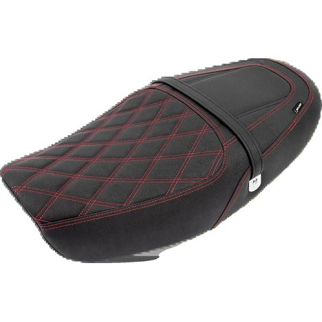 Cuscino per sedile monoblocco, in similpelle, facile da installare, rosso (1/2)