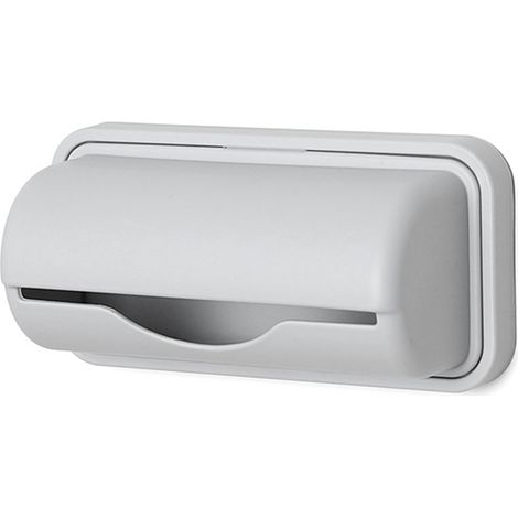 Support de sac poubelle mural, distributeur de déchets en plastique sans perceuse pour la cuisine domestique gris (1/5)
