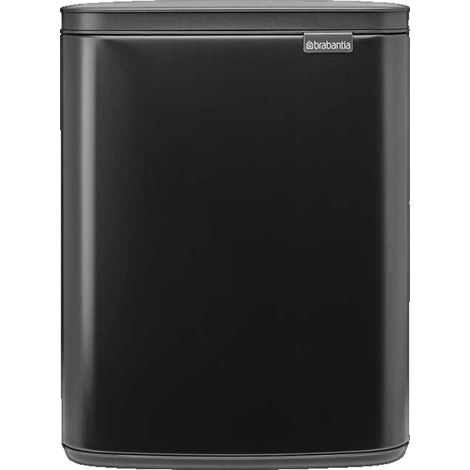 Brabantia Bo Cubo de basura 12 litros Negro Mate Reciclaje (1/3)