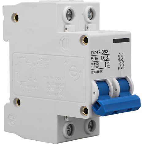 DC 500V 2P Mini-Leistungsschalter DIN-Schienenmontage Niederspannungs-Leistungsschalter für Solaranlagen Typ B (1/5)