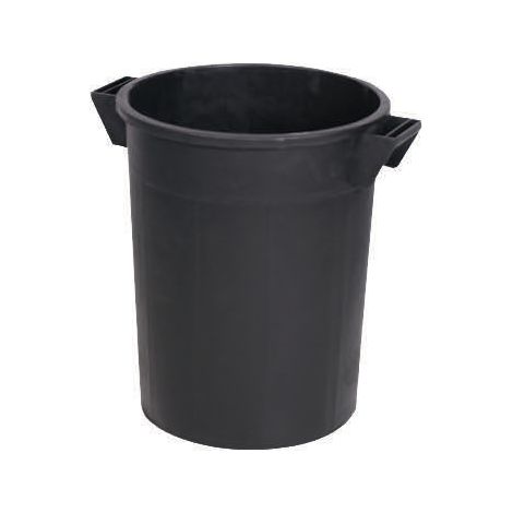 Plastikbehälter für Müll mit schwarzen Griffen - 50 Lt. - Ø41 cm. - H49 cm.