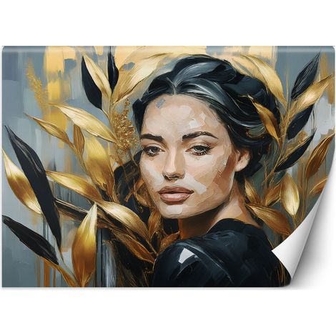 Fototapete Weiblicher Glamour Gold 100x70 cm