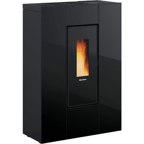 Extraflame Nordica Stufa A Pellet Canalizzata Slim Marilena Plus Crystal 5.0 AD 8 kW 230 m³ Finitura Fumé (1/4)