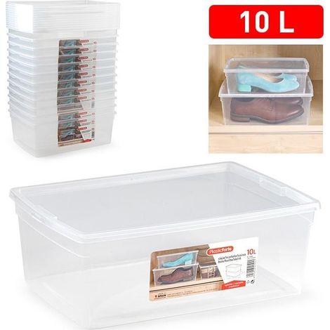 1 Pezzo Scatola Organizzazione Casa Portascarpe 10 Litri 25 x 37,5 x 13,5 cm (1/2)