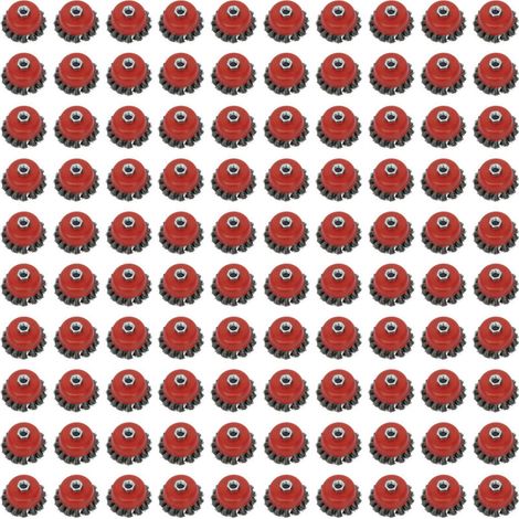 100 Pieces 3 Inch Steel Wire Cup Brush Set Polishing Rustproof Wheel for Angle Grinder (1/5)