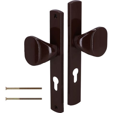 Maniglia per cancello, maniglia lunga in alluminio marrone, 72 mm