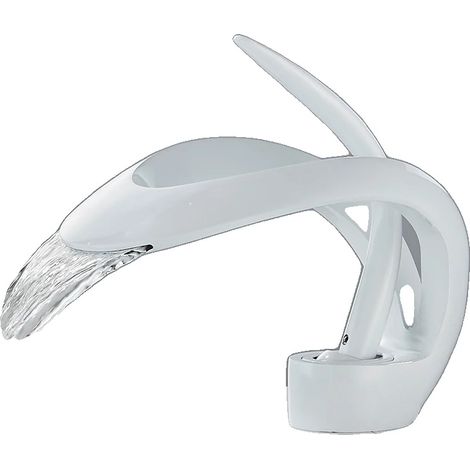 Grifo de lavabo, material latón, accionamiento monomando, blanco, latón-b (1/2)