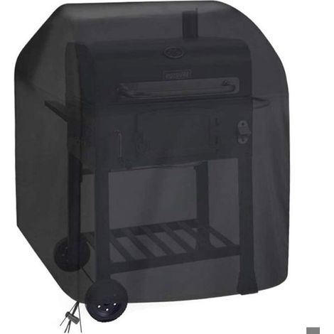 Housse barbecue ronde 420D – 105x49x102 cm – noir (1/4)