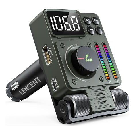 Applicable Transmetteur FM Bluetooth 5,3 Voiture Charge Rapide PD30W Adaptateur Lecteur de Musique avec réglage des aigus et des Basses Appels Mains Libres Supporte U Disk Siri et Google Assistant (1/5)